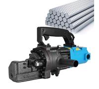 Cortador de barras de refuerzo hidráulico eléctrico portátil, máquina de corte rápido, velocidad de 3,5 a 4,55 s, incluye tornillos de molde, ideal para obras de construcción y fabricación de metal
