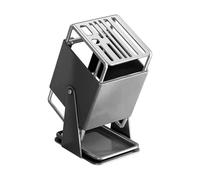 Cortador de bloque, 30-Degree Rotating Cutter Storage Rack, 9-Slot Storage With Drain Tray For Kitchen Counter Restaurant Food Preparation Daily Cooking Outdoor