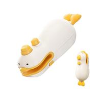 Cortador de bolsas 2 en 1, lindo pato recargable por USB, bolsas de patatas fritas, bolsa de aperitivos de 13,5 x 4,9 cm para almacenamiento de alimentos, patatas fritas, aperitivos y conservación de