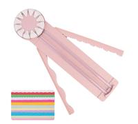 Cortador de bordes para trabajos de papel, 12 funciones, cortador de tarjetas, corte de puntos, bordes rectos, precisión con función de medición, cabezal rotativo, recortador para manualidades