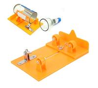 Cortador de botellas de vidrio, rango de corte de 20-230 mm, herramienta de corte de botellas de tablero de PC, cabezal de corte de carburo afilado de alta resistencia, cortador (Amarilla)