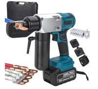 Cortador De Cable De Trinquete Cortacables hidráulico recargable con batería de litio de 18 V/6 Ah crimpadora hidráulica alicates a batería de 10-400 mm² 120 kN 280 x 75 x 260 mm
