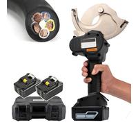 Cortador de cable de trinquete inalámbrico, herramienta de corte de alambre recargable con cabezal de corte de acero de aleación y batería