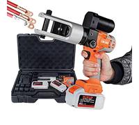 Cortador De Cable De Trinquete Juego de crimpadora hidráulica para cortar cables 18 V/4,0 Ah recargable 16-300 mm² con batería para terminales de 295 x 270 x 110 mm