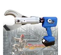 Cortador de Cable Hidráulico Eléctrico, con 2 Baterías Extraíbles, Herramienta de Corte de Cables, for Cu/Al y Cable Blindado, Kit de Cortador de Cable Eléctrico Portátil(B)