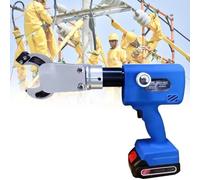 Cortador de cable hidráulico eléctrico, herramienta de corte de alambre hidráulico, cortador de pernos de 60 KN con 2 baterías extraíbles, for cobre, aluminio y cable blindado(A)
