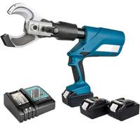 Cortador de cable hidráulico eléctrico profesional para cable de 85 mm, herramienta resistente a pilas con luz LED, corta cable blindado y grueso Cu/Al - Modelo EZ-85C