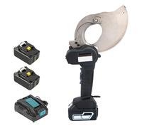 Cortador De Cable InaláMbrico cables eléctrico con trinquete herramienta de corte para aluminio cobre y blindado de 45/65/75 mm hidráulico a batería con 2 baterías recargables 75 mm