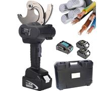 Cortador De Cable InaláMbrico cables eléctrico con trinquete herramienta para cortar cables de 50 mm/65 mm/75 mm con mango antideslizante y 2 velocidades batería de 4,0 Ah