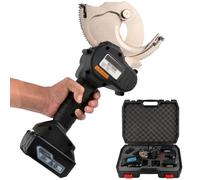 Cortador De Cable InaláMbrico Herramienta eléctrica para cortar cables con trinquete hidráulica para cortar cables de cobre de 50 mm 65 mm y 75 mm con batería de aluminio de 4,0 Ah.