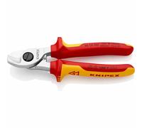Knipex Tijeras cortacables cromado, aislados con fundas multicomponentes, según norma VDE 165 mm 95 16 165