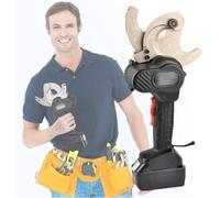 Cortador de cables recargable, cortador de alambre hidráulico, tijeras eléctricas tipo engranaje para aluminio y cobre, corta hasta 65 mm, ideal para trabajos eléctricos