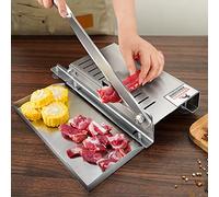 Cortador de carne de hueso de acero inoxidable, picadora manual de carne de costillas para pescado, pollo, carne de res, máquina cortadora de alimentos comercial para carne congelada, verduras y