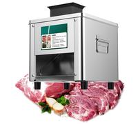Cortador de carne eléctrico comercial, acero inoxidable, perfecto para rebanar, cortar en dados y cubos en cocinas domésticas y profesionales