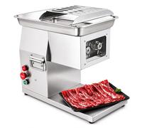 Cortador de carne eléctrico comercial de 800 W, equipo de cocina de acero inoxidable para restaurantes y hoteles, máquina de corte profesional para carnes y quesos