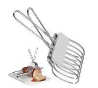 Cortador de carne manual - Cortador de rosbif práctico, ayuda para cortar cebollas, rejilla cortadra de verduras de acero inoxidable | Práctico de carne portátil, para trinchar asados, corta