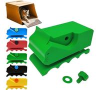 Cortador de cartón con impresión 3D para gatos, resistente y fácil de usar, pequeño y portátil, máquina de corte de cartón, cortador de cartón para rascar gatos (verde)