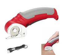 Cortador de cartón eléctrico, 4,2 V, tijeras eléctricas inalámbricas con interruptor de seguridad, 300 rpm, cortador universal, recargable para tela, alfombra, cuero, fieltro, plástico, cartón