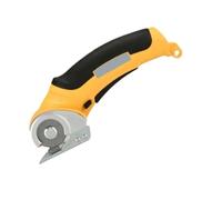 Cortador De Carton, Tijeras Eléctricas Portátiles, Inalámbricas, Recargables, Redondas, For Cuero, Papel Y Tela, Cortador Rotativo, Kit De Herramientas De Corte,Tijeras Electricas(Yellow)
