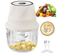Cortador de cebolla eléctrico, 300 ml, picadora de cebolla, eléctrica, para cocina, recargable por USB, con cable de carga, multipicadora de verduras, para carne, cebollas, ajos, nueces, verduras