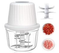 Cortador de cebolla eléctrico, 400 ml, picadora de cebolla, picadora eléctrica multipicadora de cocina, recargable con cable de carga, batidora universal, picadora de verduras para carne, cebollas,