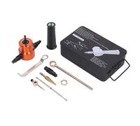 Cortador de chapa metálica de doble cabeza 360°, accesorio eléctrico tipo nibbler para taladros, herramienta de corte para acero de 1,8 mm con broca escalonada y varilla redonda