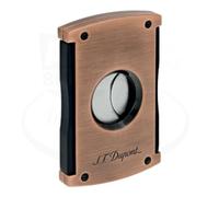 Cortador de cigarros - Cortador de cigarros - Herramienta para cigarros - Cortador de cigarros de doble hoja con hoja clásica y hoja V-CUT - Acabado cromado y cobre cepillado - ST DUPONT, Metal