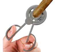 Cortador De Cigarros De Acero Inoxidable | Herramienta Para Cortar Puros | Cortapuros Triple De Acero Inoxidable Chapado En Oro Con 3 Cuchillas - Gadget De Bolsillo - Cuchillo Cortapuros - Tijeras