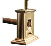 Cortador de cigarros de Guillotina de Mesa con cajón para Recortes Cortador de cigarros de Mesa cuádruple, Acabado Cepillado, para Calibre de Anillo 52 y 60