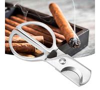 Cortador de Cigarros Premium, Tijeras de Doble Hoja de Acero Inoxidable, Portátil, para Regalo de Cumpleaños