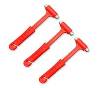 Cortador de cinturón de seguridad y martillo de ventana instantáneo, ahorro de vida, escape rápido de su vehículo en una emergencia, Talla única, Rojo, 3