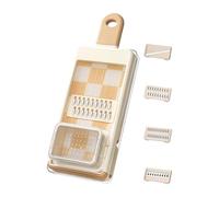 Cortador de cocina 4 en 1, rallador y rebanador de alimentos, rallador de ajo, antideslizante, para casa y restaurante para ensalada, verduras, frutas, queso, patata, zanahoria y ajo