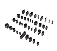 Cortador de cuero con 39 formas, punzón hueco de acero al carbono, juego de punzones para cuero de corte fino y afilado con estuche de almacenamiento para manualidades DIY: