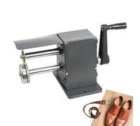 Cortador de cuero manual 304 acero inoxidable, máquina de corte de suela de zapato resistente para cuero de vaca y caucho de hasta 8 mm, diseño portátil plegable con hoja en ángulo para artesanía de p