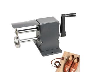 Cortador de cuero manual 304 acero inoxidable, máquina de corte de suela de zapato resistente para cuero de vaca y caucho de hasta 8 mm, diseño portátil plegable con hoja en ángulo para artesanía de p