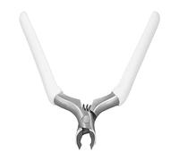 Cortador de cutícula cortaúñas, ahorrador de mano de obra de acero inoxidable removedor de piel muerta ergonómico en línea primavera Cuticle Nippers profesional para salón de uñas (WHITE)