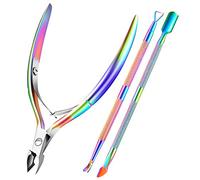 Cortador de cutículas con empujador de cutículas, cortador de cutículas, cortador de piel muerta duradero, herramientas de manicura y pedicura