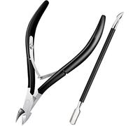 Cortador de cutículas con empujador de cutículas de Velkomin, removedor de cutícula profesional de acero inoxidable, cortador de cutículas. Herramientas de manicura para uñas de manos y pies