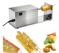 Cortador De Espiral Eléctrico, Cortador De Espiral De Acero Inoxidable Cortador De Papas Eléctrico Tornado Cortador De Papas En Espiral AutomáTico Para Frutas Papas Pepinos Zanahorias 50w 220v