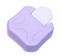 Cortador de esquinas de papel 3 en 1, perforadora de esquinas con patrón Manual, perforadora de agujeros DIY, múltiples ángulos para álbum de recortes, fabricación de tarjetas, (Púrpura)