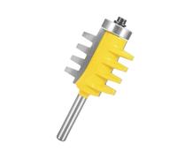 Cortador de fresado de junta de dedo Reversible de riel de 1 pieza, broca de carpintería de espiga cónica for herramientas de corte eléctrico(6.35MM)