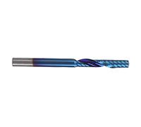 Cortador de fresado Nano Recubrimiento azul Flauta Spiral End Mill Bit Cnc Cutting Bit para planos de mecanizado y superficies de formación