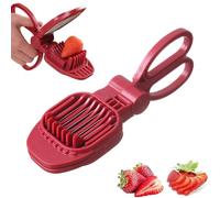 Cortador de Fresas,Cortador Manual De Acero Inoxidable - Accesorio De Cocina Para Cortar Fruta - Para Rebanar Kiwis Uvas Huevos y Verduras Incluye Decoraciones para Postres Ensaladas y Pan