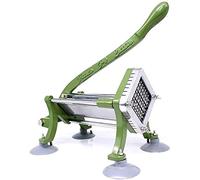 Cortador de fritas francés de alta resistencia con pies de succión, cuchilla de acero inoxidable de 1/4 pulgadas, helicóptero de papa comercial para mostrador de cocina, rebanadora vegetariana versáti