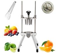 Cortador de Frutas Comercial, Cortador Manual de 4/6/8/12 Rodajas de Limón y Naranja con Cuchilla de Acero Inoxidable para Bares, Restaurantes, Fiestas, Cocina 6 cloves