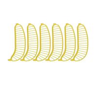 Cortador de frutas Cortador de plátano Cortador de pepino Rebanado rápido Herramienta de cocina versátil, duradera y confiable para cocinar en casa Plástico Amarillo 6 piezas