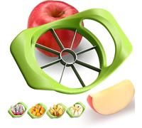 Cortador de frutas de manzana, 8 rebanadas, descorazonador de manzana de 8 hojas, mango antideslizante, fácil de usar, ahorra tiempo, cortador y divisor de acero inoxidable para utensilios de cocina