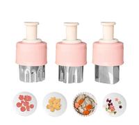 Cortador de frutas y verduras, cortador de sándwiches para niños pequeños, molde de cocina de acero inoxidable, divertido cortador de galletas y gelatina, sellos de pastelería para hornear