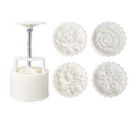 Cortador de galletas con diseño de luna, exquisito patrón para decoración de tartas, grado alimenticio, forma redonda china, grosor del molde ajustable, presión manual