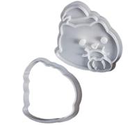 Cortador de galletas con sello | Modelo de gato fantasma Halloween para hornear - Molde animal gato con decoración para la preparación de postres